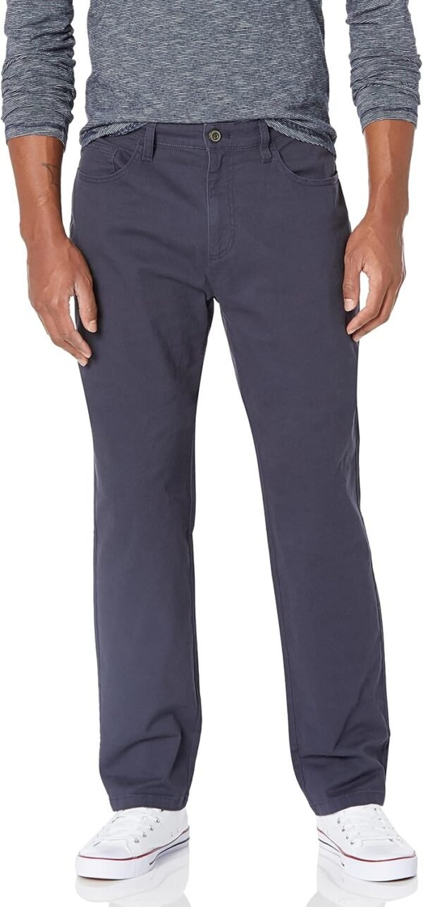 Essentials Men's Chinos, Athletic Fit, Work Pants, 5-Pocket, Comfort Stretch