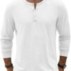 81abyh4JLVL._AC_SL1500 Men's Henley T-Shirt Long Sleeve Casual Lightweight Pullover Shirts Soft Stretch Basic Tees Fall Tops