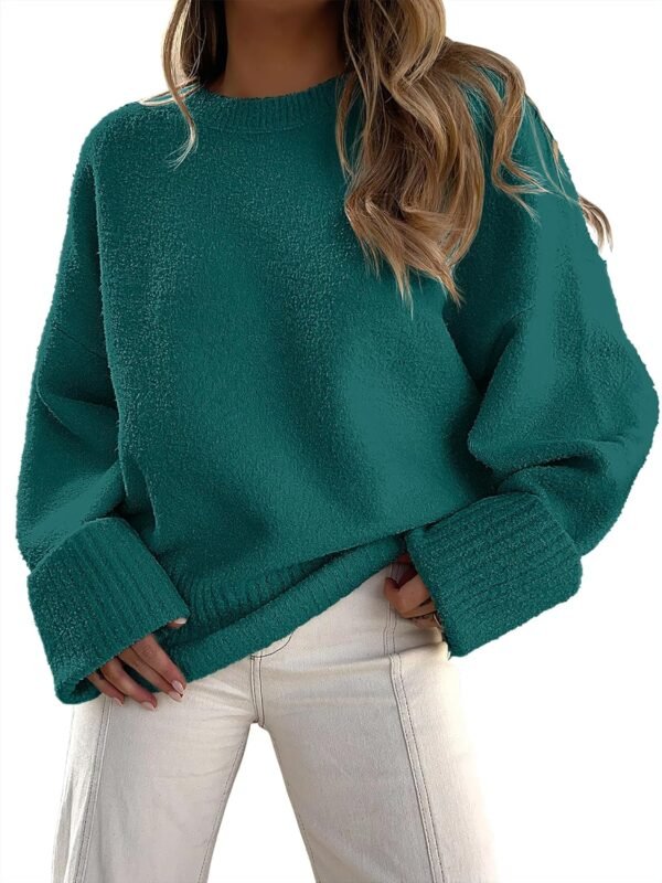 Women's Oversized Sweaters 2025 Long Sleeve Fuzzy Knit Casual Chunky Pullover Sweater Fall Outfits Clothes