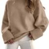 Women's Oversized Sweaters 2025 Long Sleeve Fuzzy Knit Casual Chunky Pullover Sweater Fall Outfits Clothes