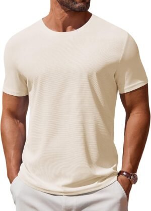 Men's T Shirt Short Sleeve Crew Neck T-Shirt Casual Summer Classic Basic Tee Shirts