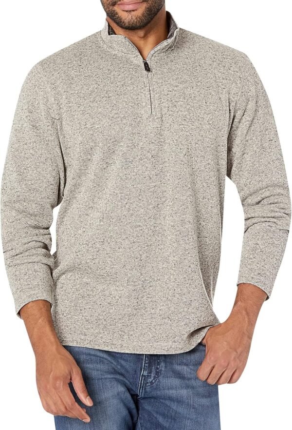 mens Long Sleeve Fleece Quarter-zip