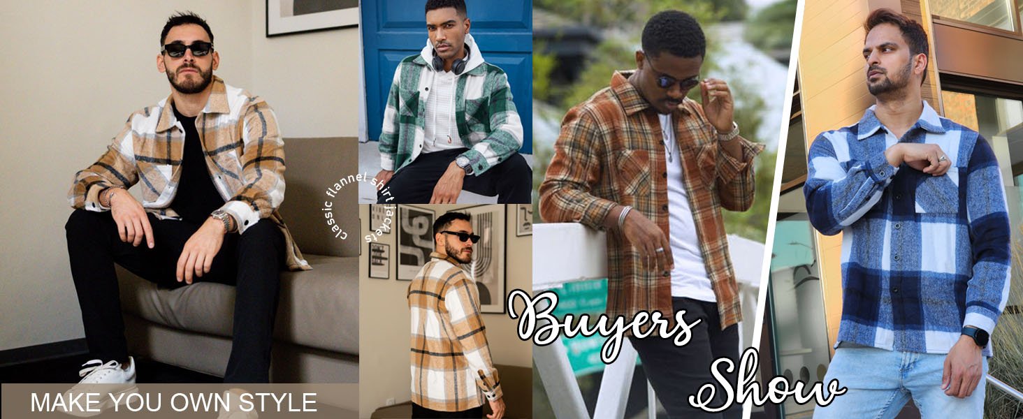 COOFANDY Mens Flannel Shirts